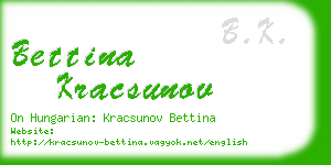 bettina kracsunov business card